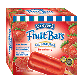 Nestle Outshine strawberry fruit ice bars, made with real fruit, 6 bars Left Picture